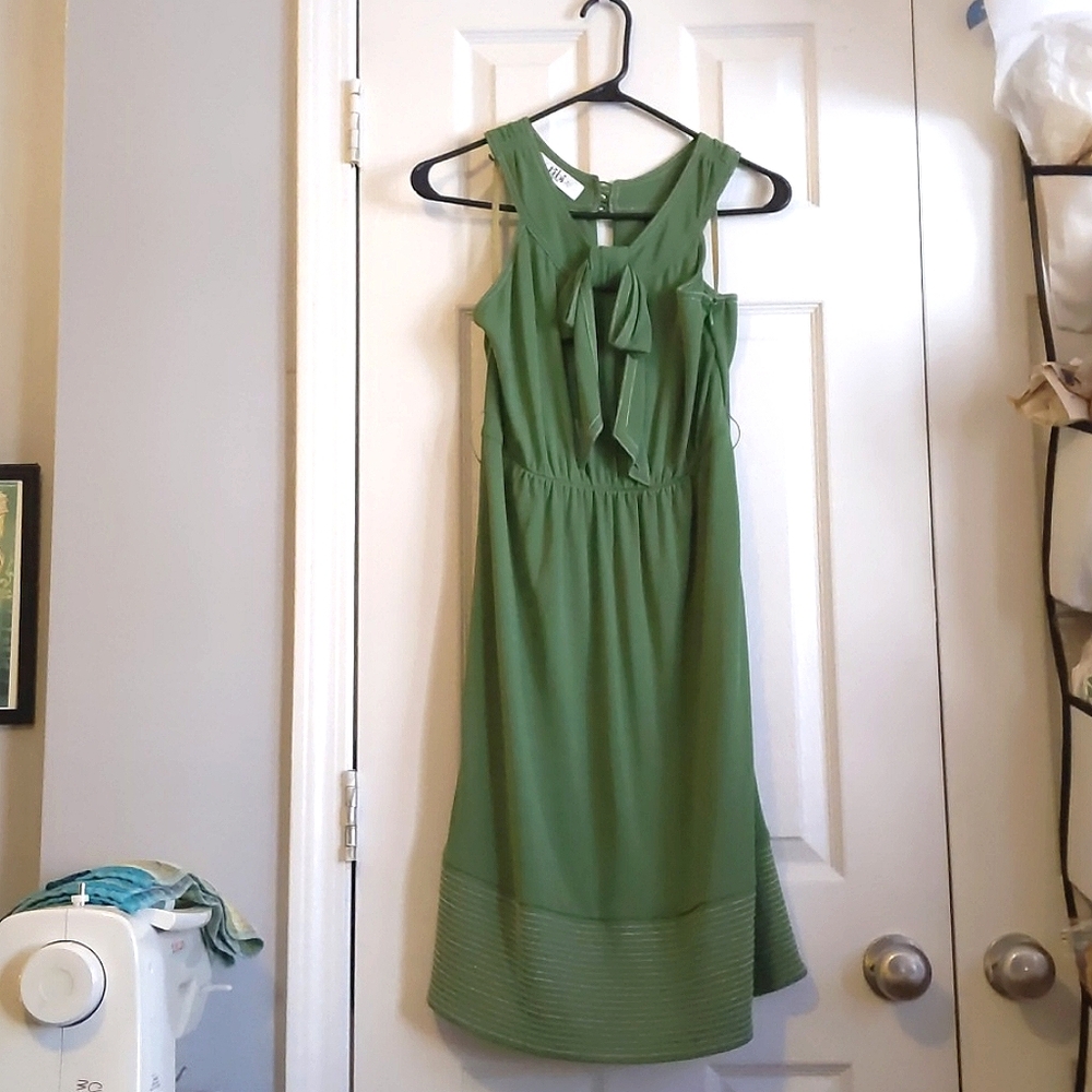 Green Tibi bow dress